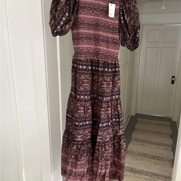 Anthropologie Bethanne Smocked Maxi Dress Size XS Othilia - Picture 4 of 6